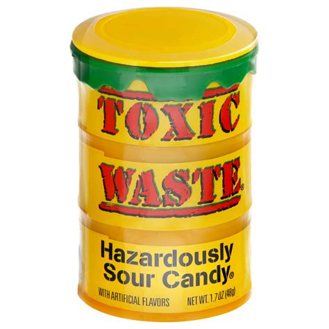 Toxic Waste Sour Candy Yellow Drum - Shop Candy at H-E-B