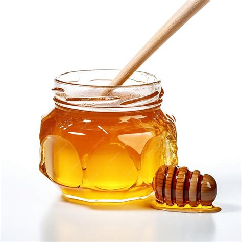 Premium AI Image | Honey in a Jar on White Background