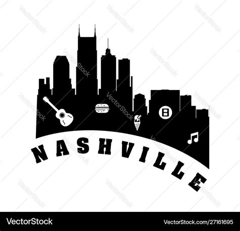 Nashville city logo icon Royalty Free Vector Image