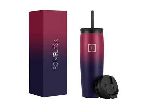 Buy IRON °FLASK Nomad Tumbler - 24 Oz, 2 Lids (Straw/Flip), Vacuum Insulated Stainless Steel ...