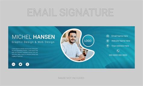 Premium Vector | Email signature and email cover design
