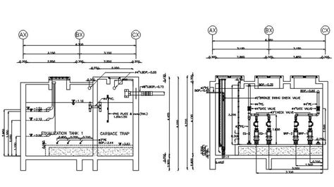 The Equalization tank section details are given in this AutoCAD DWG drawing. Download the ...