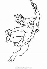 Tarzan Coloring Pages Disney Coloriage Printable Book Jane Sheets Color  sketch template