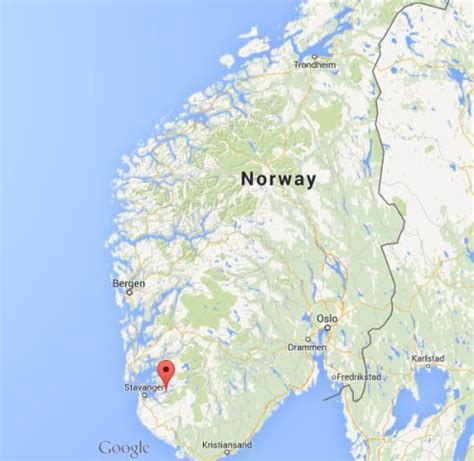 Where is Lysefjord on map Norway