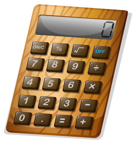 Calculator with wooden frame 520669 Vector Art at Vecteezy