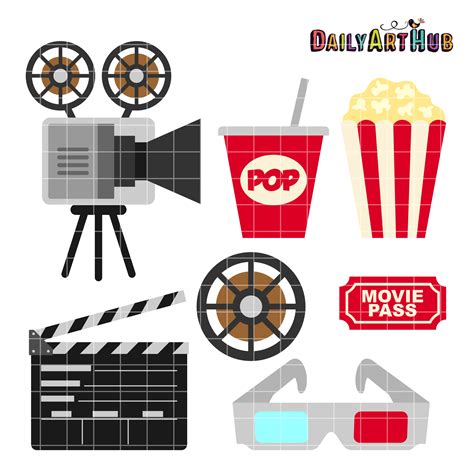 Movie Clip Art Set – Daily Art Hub – Free Clip Art Everyday