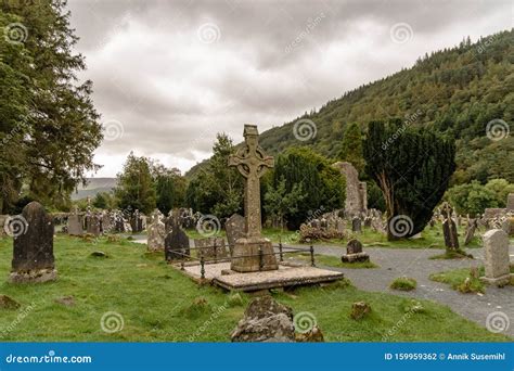 Monastery Cemetery of Glendalough, Ireland Editorial Photography ...