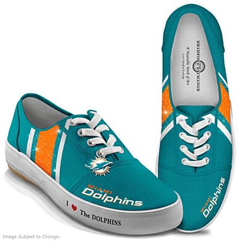 NFL-Licensed Miami Dolphins Women's Canvas Sneakers | Women shoes ...