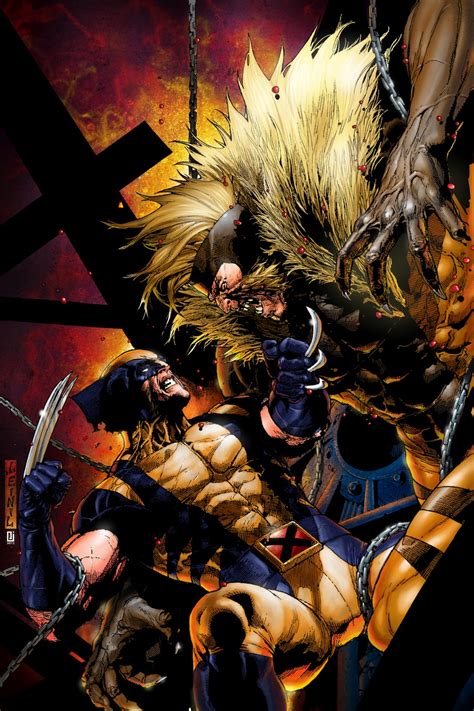 alldayidreamaboutstufftodraw: Wolverine vs Sabretooth