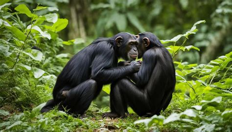 How do chimpanzees interact with each other in the wild?