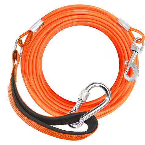 Snagle Paw 10FT Dog Leash Chew Proof, Tie Out Cable for Dogs Heavy Duty ...