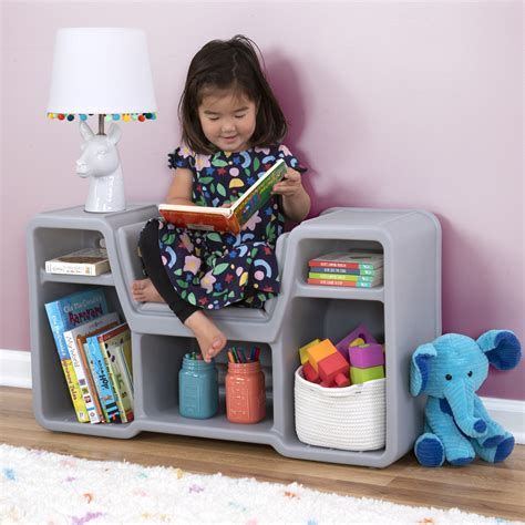 Reading Nook Bookshelf with Built-In Seat | Fully assembled