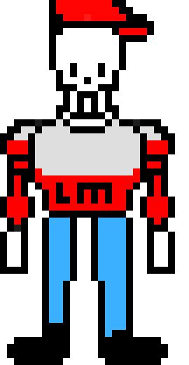 UnderTale - Papyrus (Overworld Sprite) (KamuiSenketsu) | Pixel Art Maker