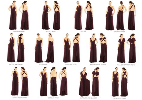 2 Birds bridesmaid dress can be wrapped 15 ways...here are the different styles...our color is ...
