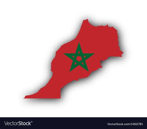 Map and flag of morocco Royalty Free Vector Image