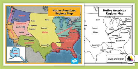 Native American Map of USA | Heritage Day | Twinkl USA