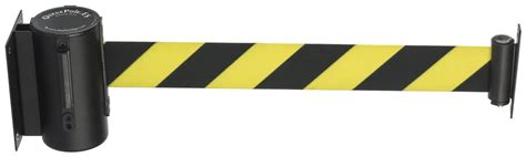 Retractable Safety Barrier | Yellow and Black Striped Nylon Belt