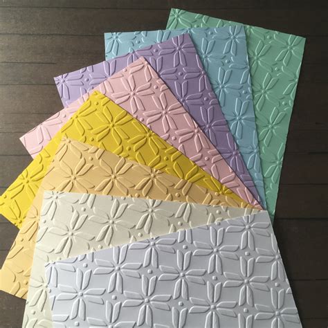 4 X Embossed Paper Cards Components for Handmade Cards - Etsy