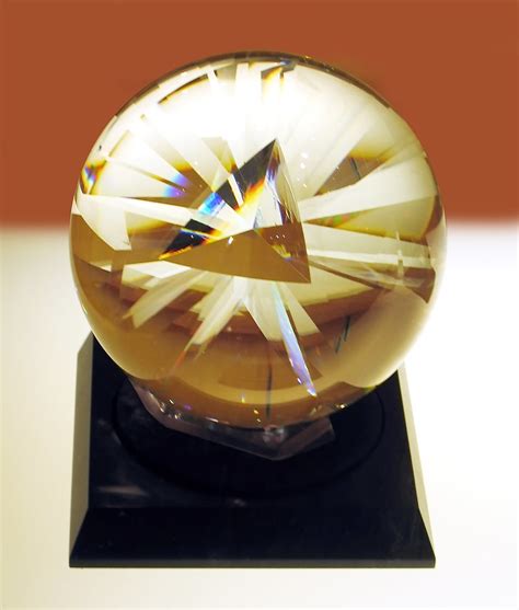 Glass Art | 5 1/2" glass sphere. Laminated pieces of optical… | Flickr