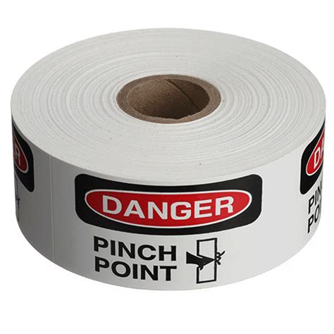 Danger Labels On A Roll - Pinch Point | Emedco