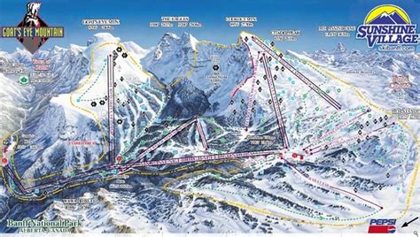 Banff Sunshine Trail Map | Liftopia