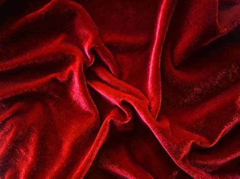 Red velvet fabric texture used as background. Empty red fabric background of soft and smooth ...