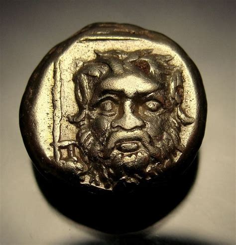 Exceptional facing satyr from artistic Dies.Ancient Greek Gold coin.Worth $9000 | Ancient greek ...