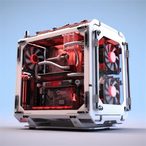 Premium AI Image | Modern style gaming pc with water cooling and lights ...