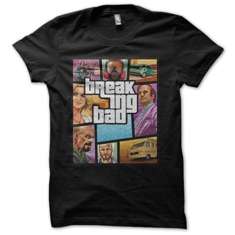 T-shirt Breaking Bad parody GTA 5 black