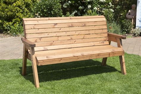 Solid Wood Three Seater Winchester Bench (Charles Taylor) - Timber Furniture