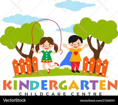 Kindergarten logo Royalty Free Vector Image - VectorStock