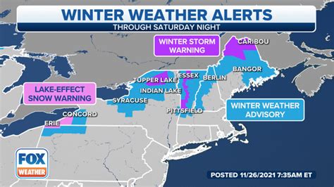 Winter Storm Warnings issued for northern New England as first widespread snow of season arrives ...