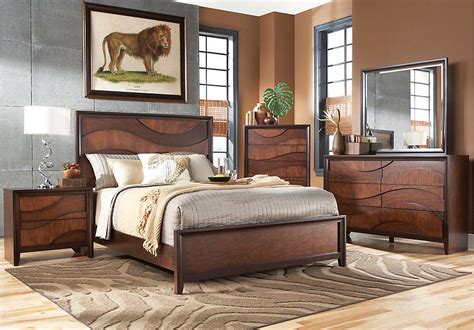 Modern Wave Brown King Bedroom Collection (Rooms to Go) | Bedroom sets ...