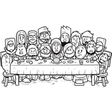 Last Supper Drawing PNG, Vector, PSD, and Clipart With Transparent ...