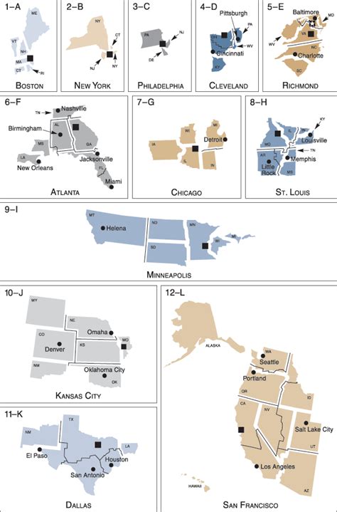 FRB: Annual Report Budget Review 2012 - Appendix D: Maps of the Federal Reserve System