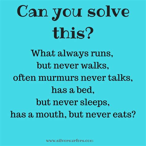 Riddles with answers - Silversurfers | Tricky riddles with answers, Fun ...