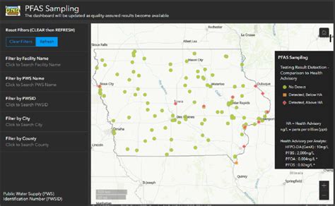 Screenshot of the Interactive PFAS Map from January, 2023. | Download ...