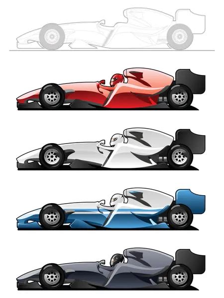 99 F1 car outline vector Vector Images | Depositphotos