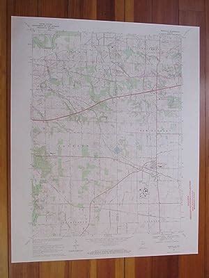 Westville Indiana 1971 Original Vintage USGS Topo Map: (1971) Map | RareMapsandBooks