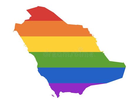 LGBT Rainbow Map of Saudi Arabia Stock Vector - Illustration of flag ...