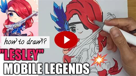 How to draw_MOBILE LEGEND CHARACTER 'LESLEY'_Sniper Hero | SKETCH with pen & markers | Ar ...