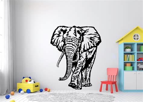 Elephant Wall Decal Elephant Animal Wall Decor Wild Africa Wild Life ...