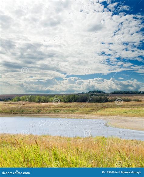 Cloudy landscape stock photo. Image of field, perspective - 19360014