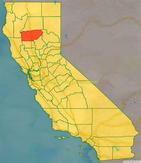 Map of Tehama County, California - Thong Thai Real