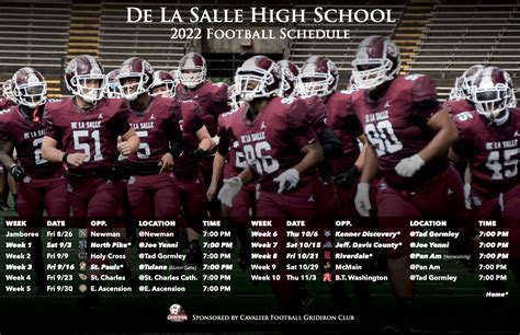 2022-Football-Schedule-PNG | Private Catholic High School in New ...