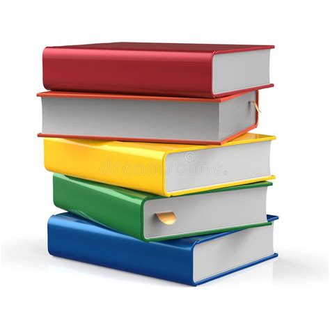 Books Blank Stack Covers Different Colors Five Stock Illustration ...