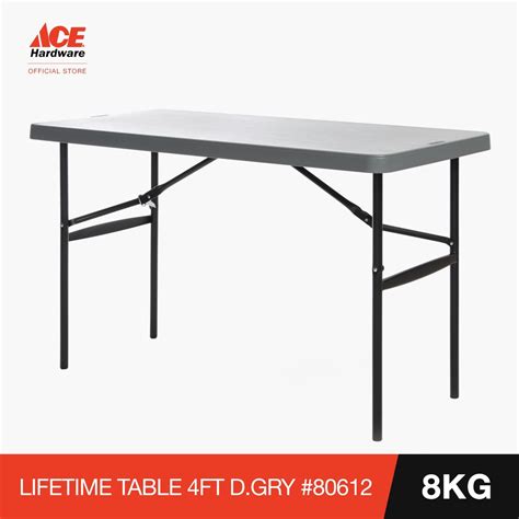 Lifetime 4ft. Folding Table (Dark Grey) #80612 | Shopee Philippines