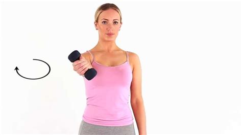 Elbow supination and pronation with a dumbbell - YouTube