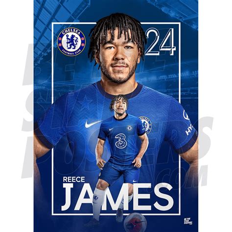 Chelsea FC Reece James 20/21 Action Poster Officially - Etsy