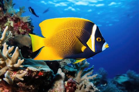 Premium AI Image | Sea wildlife angelfish fish underwater ocean water ...